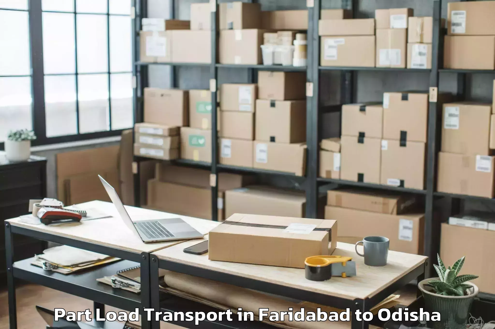 Quality Faridabad to Khamar Part Load Transport